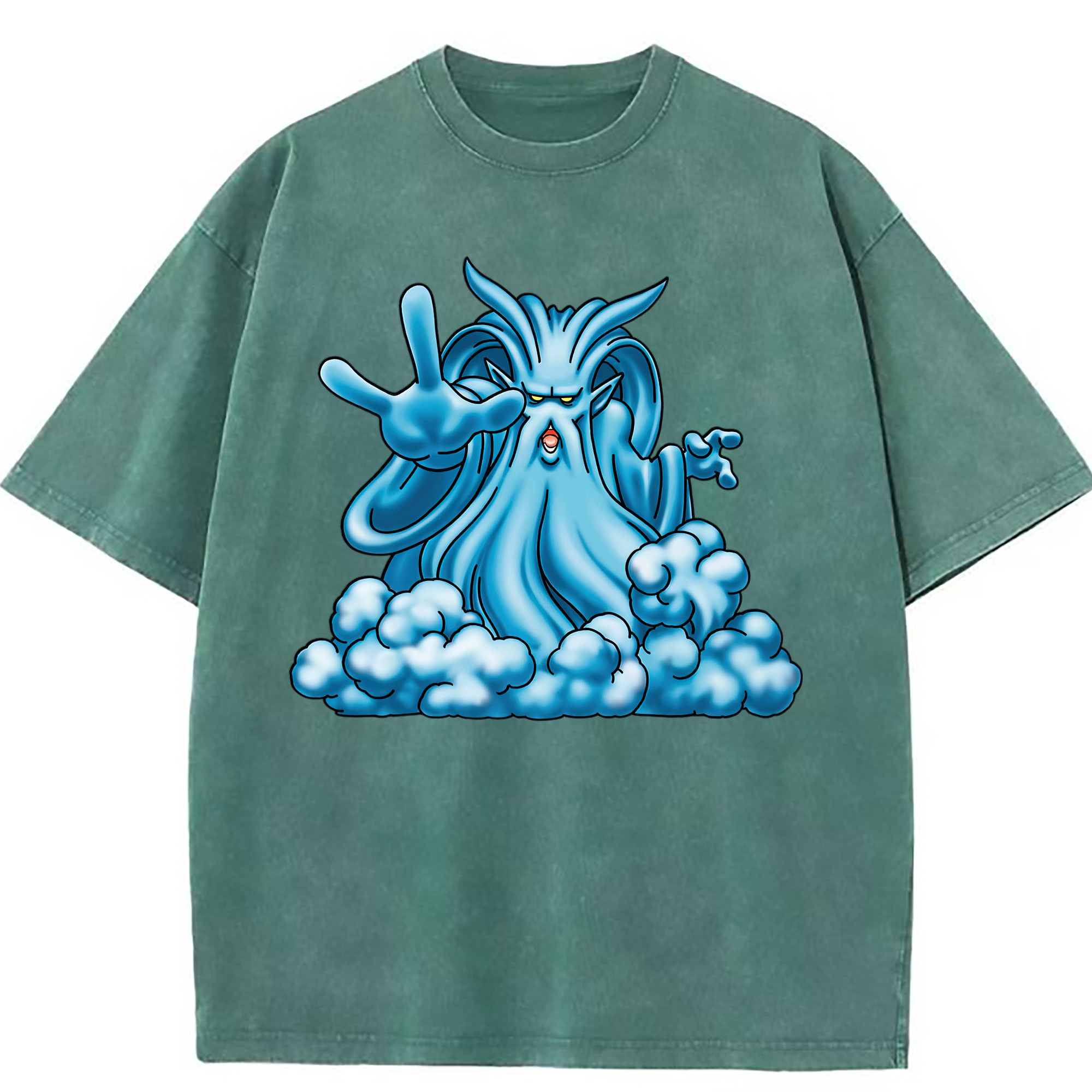 （画像用） ドラゴンクエスト Doragon Kuesuto Dragon Quest 綿100% ヴィンテージ風 半袖Tシャツ（フロントプリント）